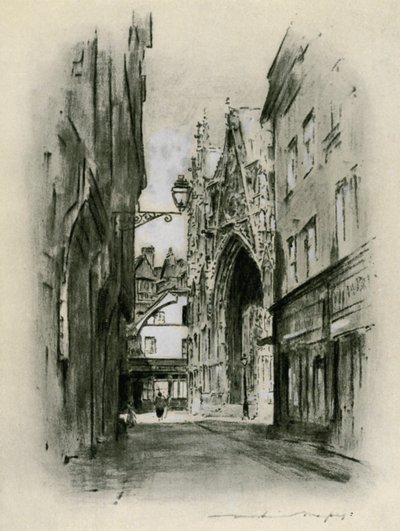Cathedral at Lillebonne by Mortimer Ludington Menpes